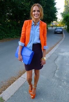 orange shoes