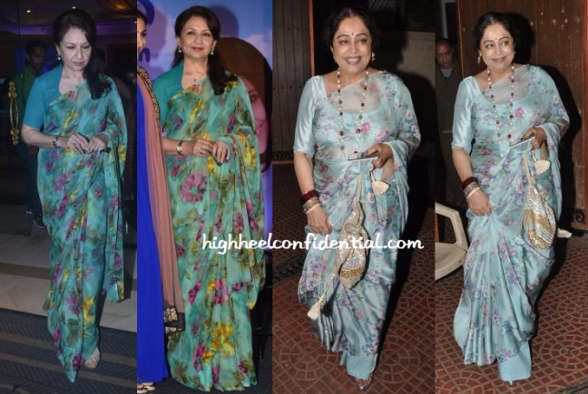sharmila-tagore-kirron-kher-floral-saris