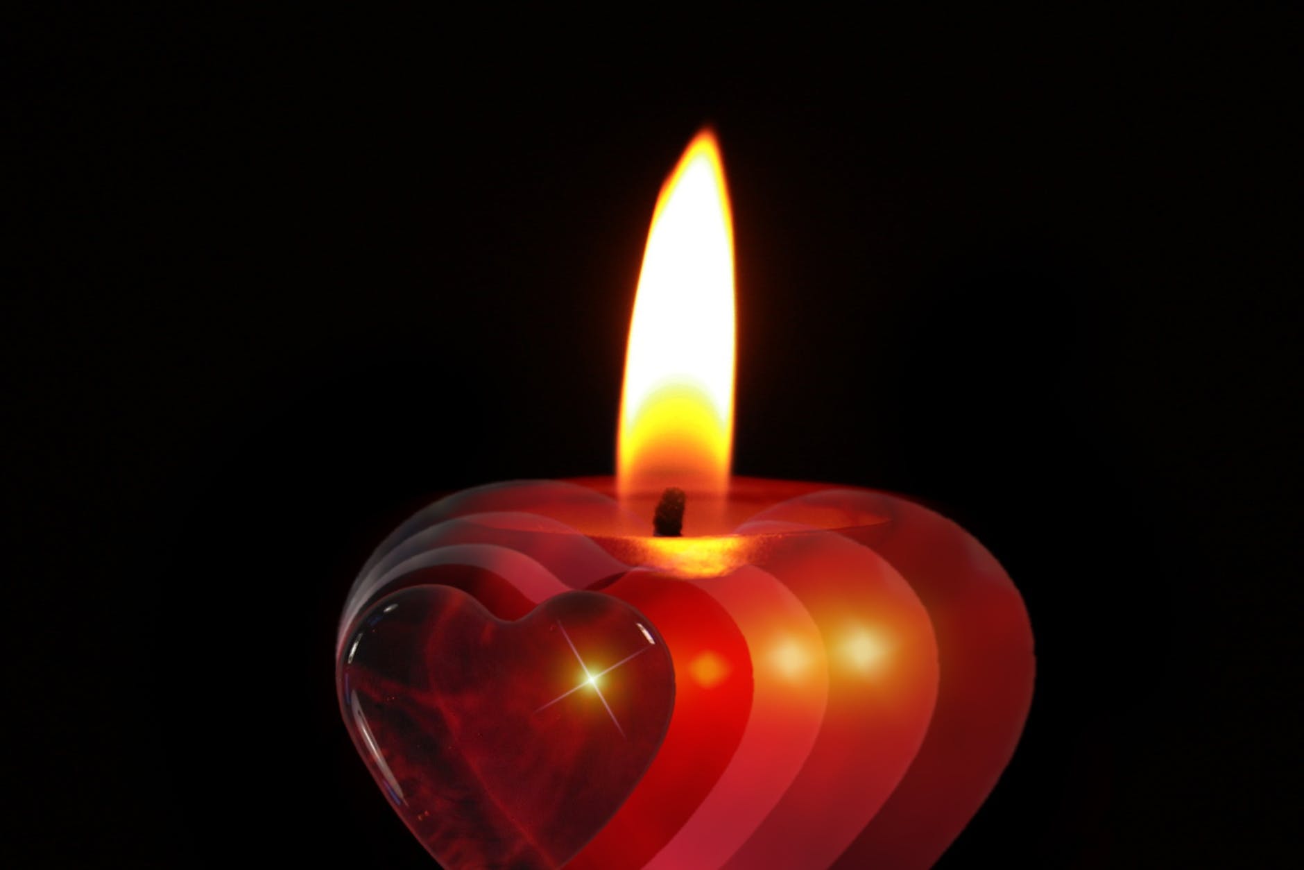 red love heart christmas