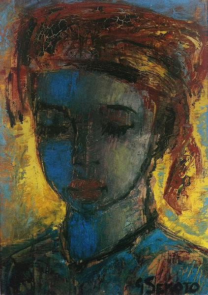 Gerard sekoto- woman with downcast eyes